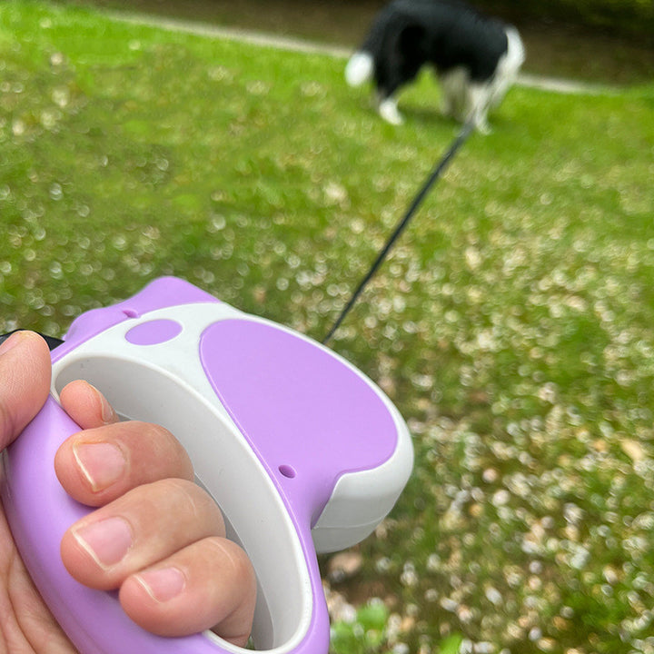 Retractable Pet Leash With Light For Night Walking