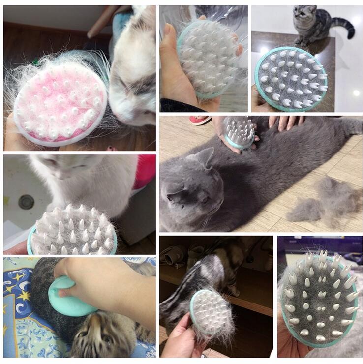 Comfortable Pet Bath Massage Brush Grooming Comb Tool