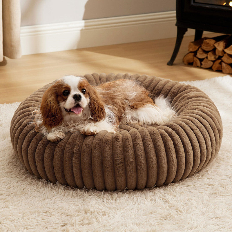 Pet High-Grammage Plush Round Warm Winter Bed