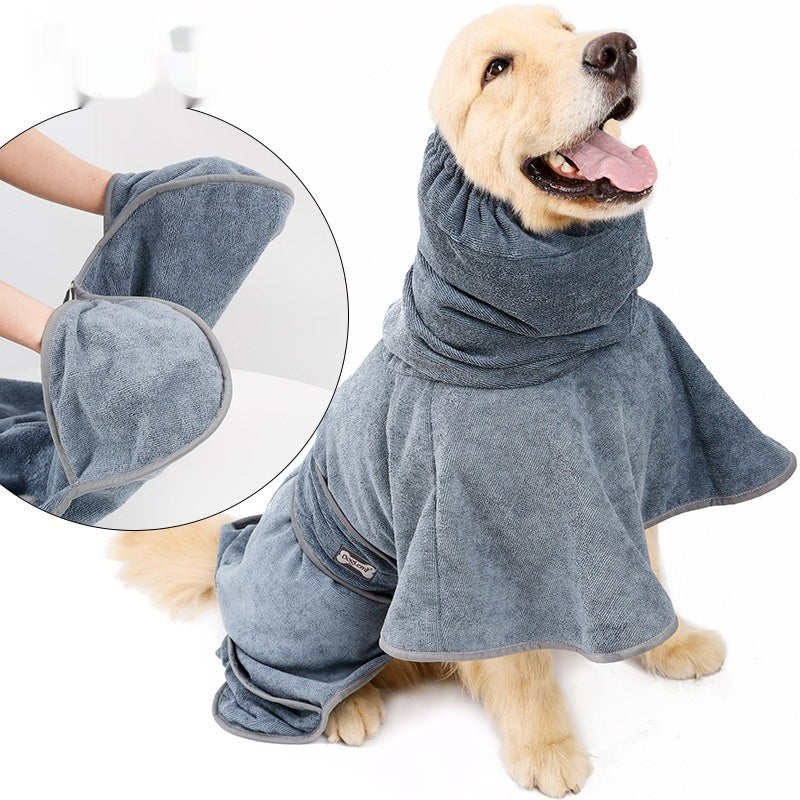 Strong Absorbent Cotton Pet Bath Towel Quick Dry