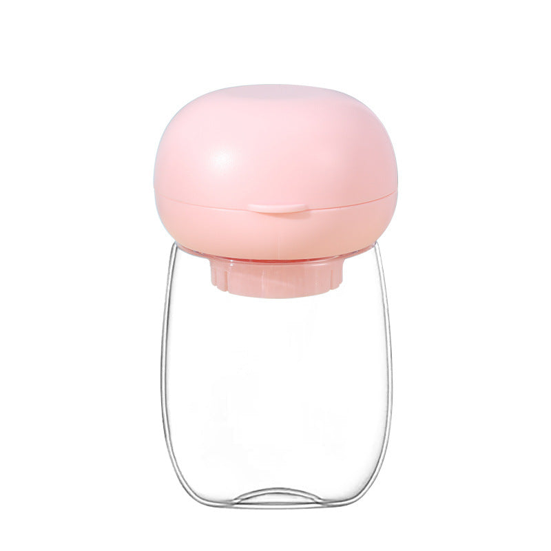 Portable Pet Water Bottle With Drinking Bowl Lanyard Travel Feeder