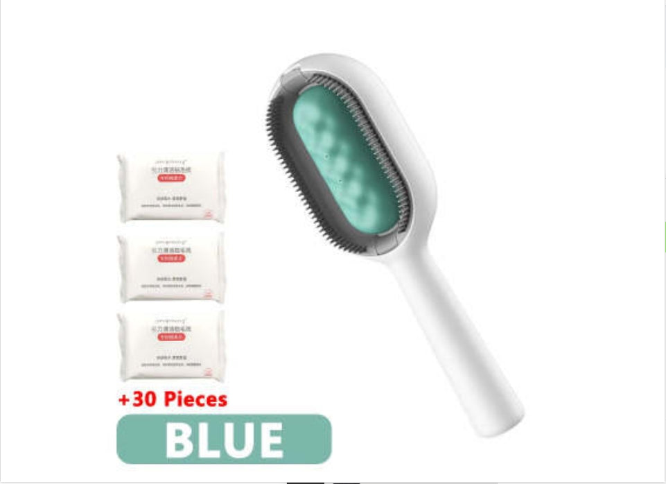 Pet Grooming Brush Dematting Comb With Hair Collection Tank