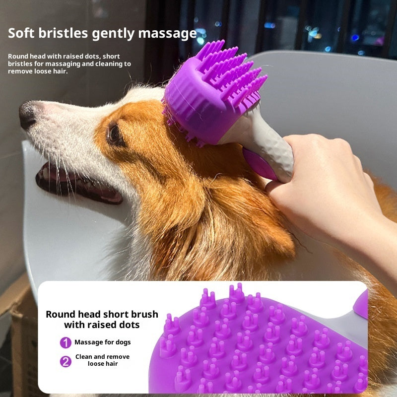Pet Shower Bath Brush Hair Cleaning Grooming Tool