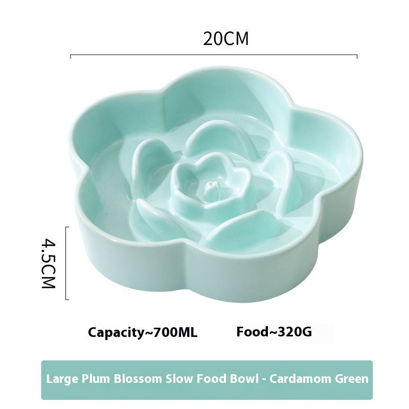 Pet Ceramic Slow Feeding Non Slip Anti Choking Bowl