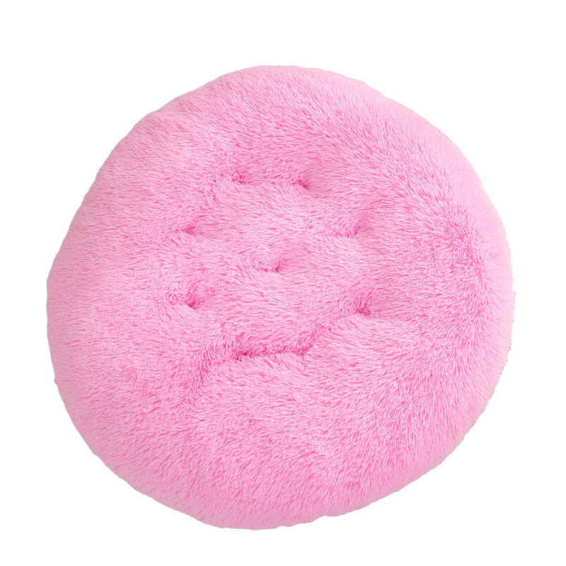 Pet Round Plush Warm Sleep Mat Bed