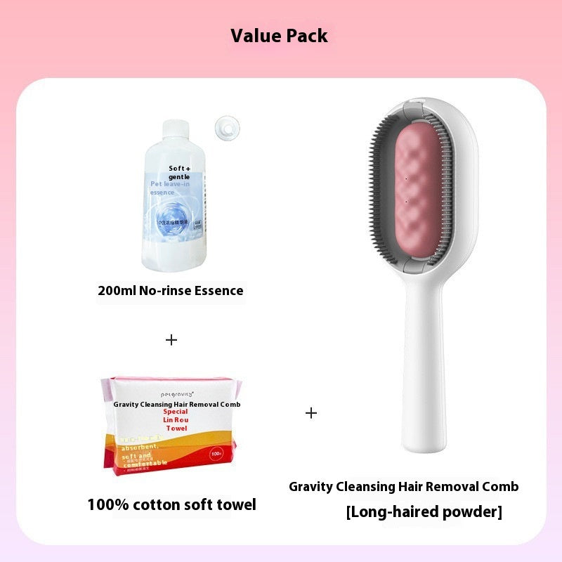 Pet Grooming Brush Dematting Comb With Hair Collection Tank