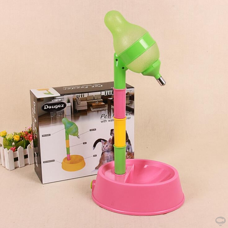 Automatic Pet Water Dispenser Stand Adjustable Height Feeder Bowl