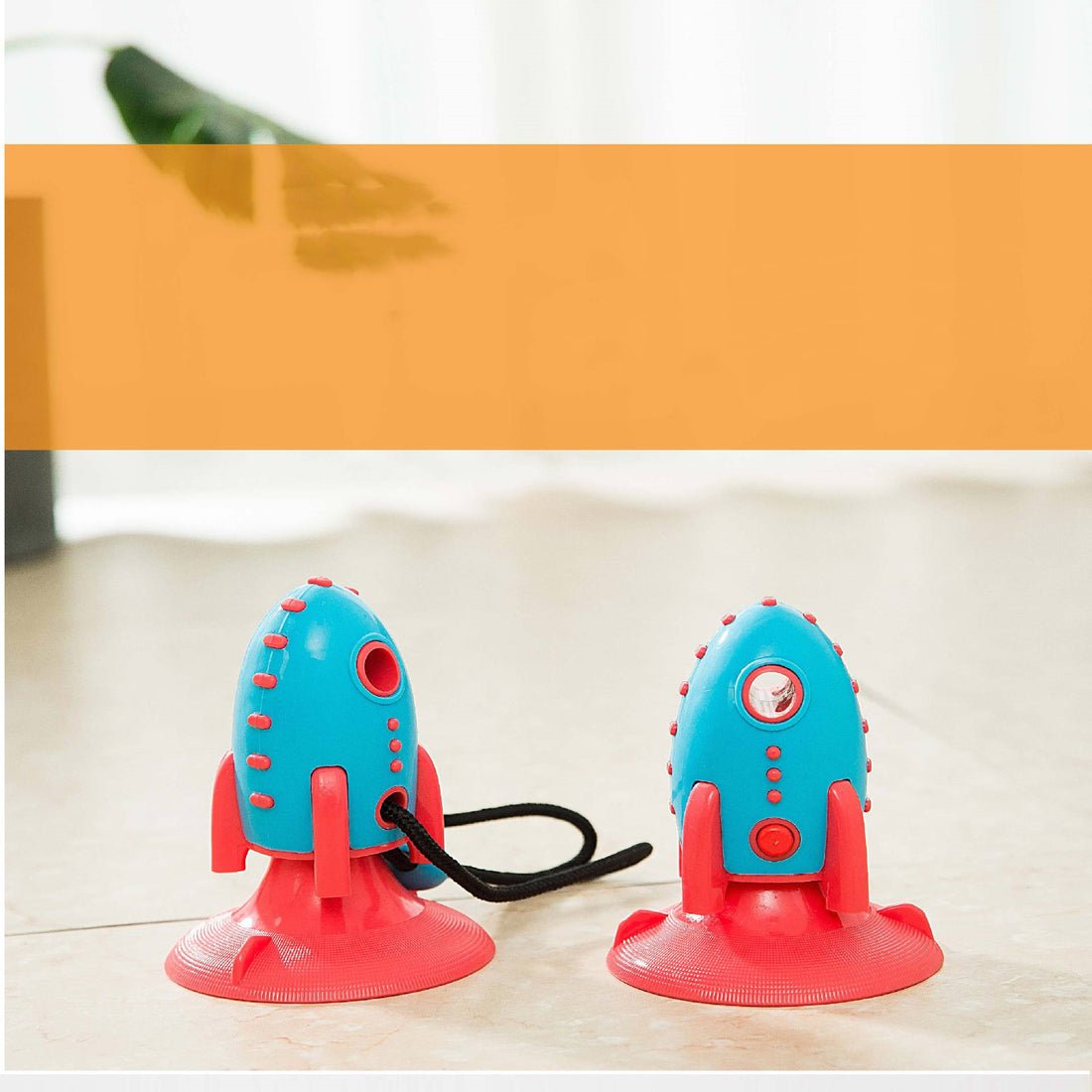 Rocket Shaped Pet Treat Dispensing Chew Toy