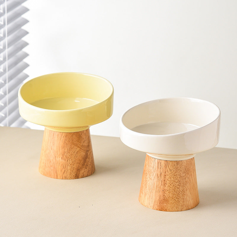Elevated Ceramic Pet Food Water Bowl Feeding Dish