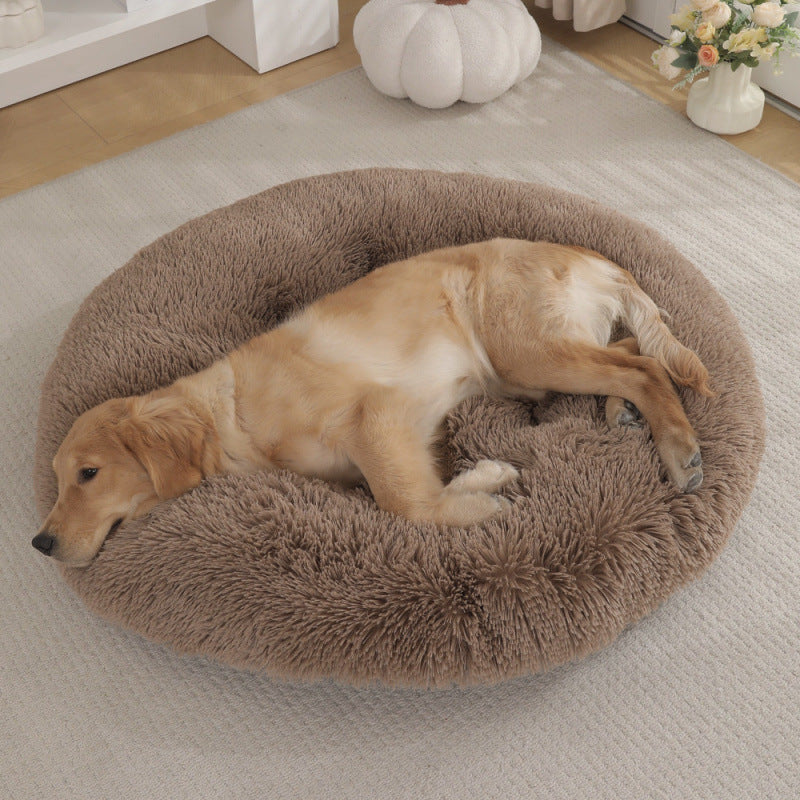Pet Round Plush Warm Sleep Mat Bed