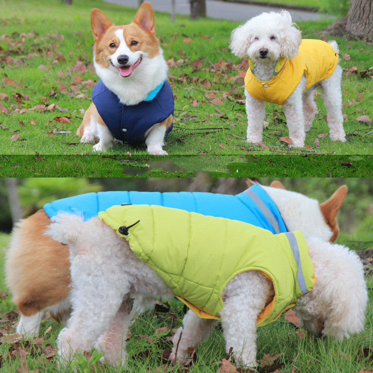 Thickened Waterproof Outdoor Pet Jacket Reflective Double Sided Clothing