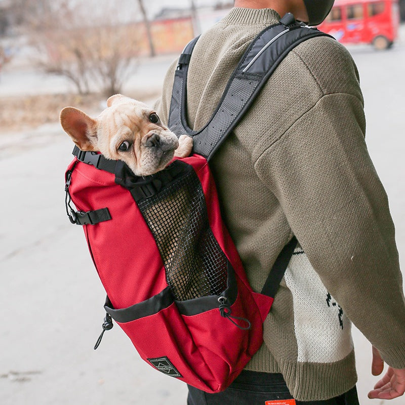 Double Shoulder Pet Carrier Backpack For Outdoor Travel Bag