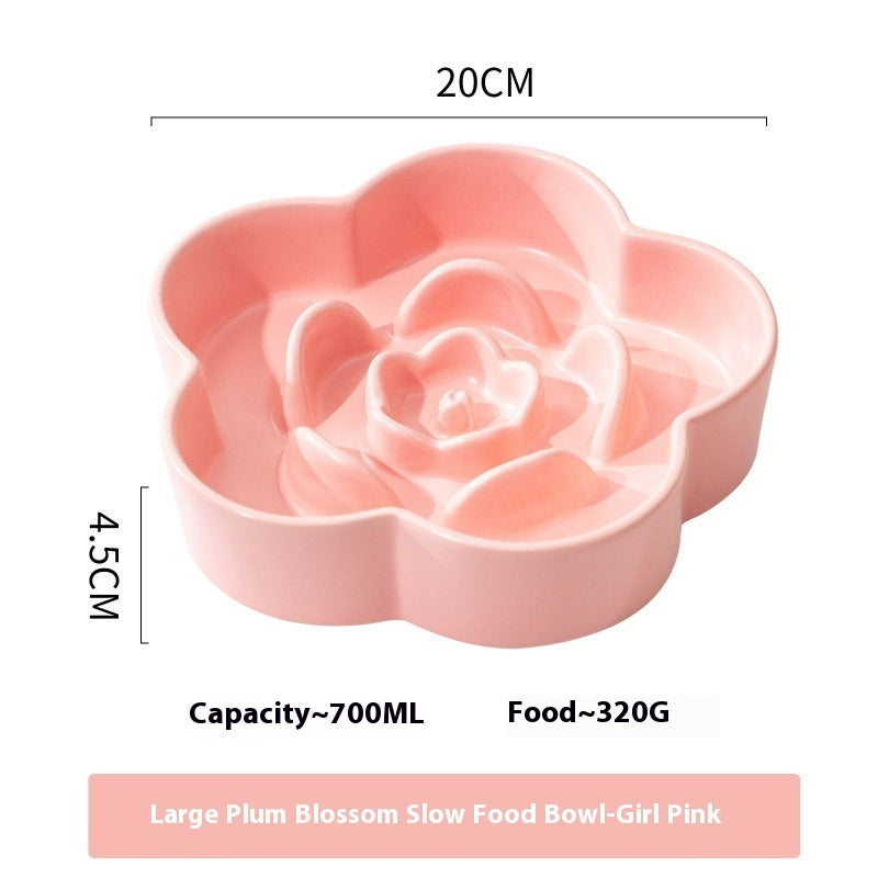 Pet Ceramic Slow Feeding Non Slip Anti Choking Bowl