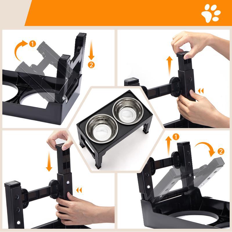 Pet Elevated Feeding Bowl Neck Support Anti Spill Design