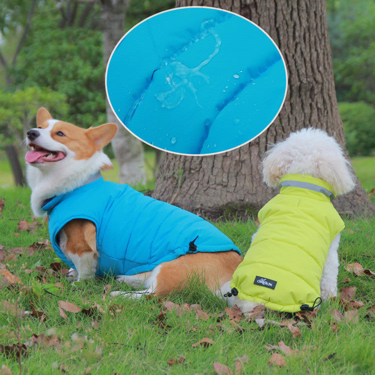 Thickened Waterproof Outdoor Pet Jacket Reflective Double Sided Clothing