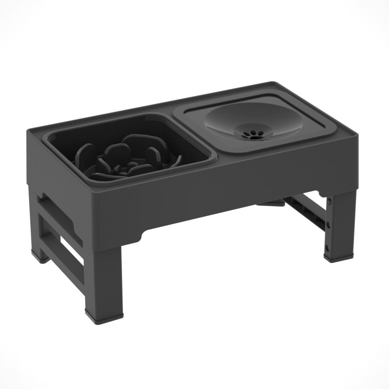 Adjustable Height Double Bowl Stainless Pet Feeding Stand