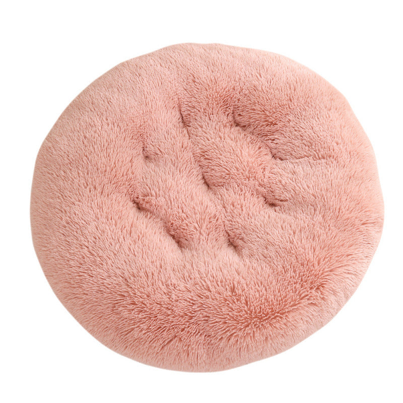 Pet Round Plush Warm Sleep Mat Bed