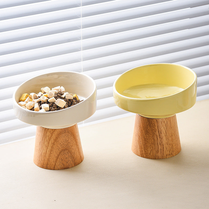 Elevated Ceramic Pet Food Water Bowl Feeding Dish