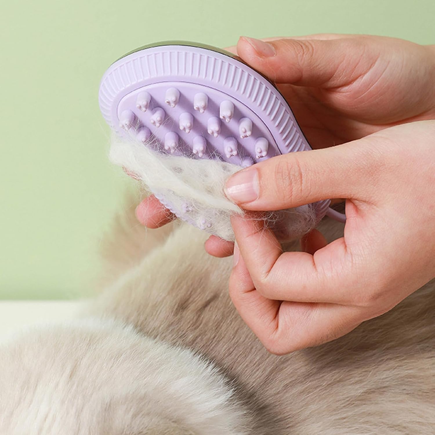 Silicone Pet Bath Brush With Shampoo Dispenser Grooming Tool