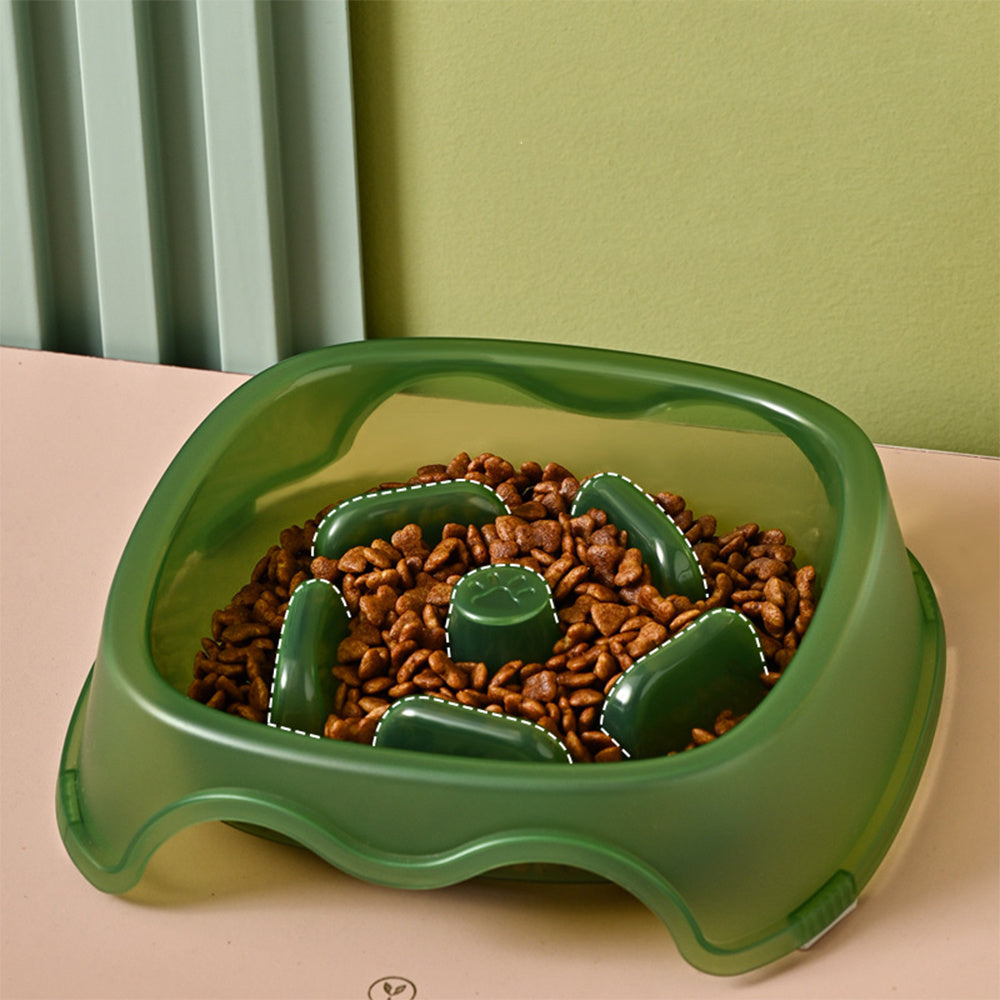Anti-Suffocation Slow Feeding Pet Water Bowl Feeding Plate