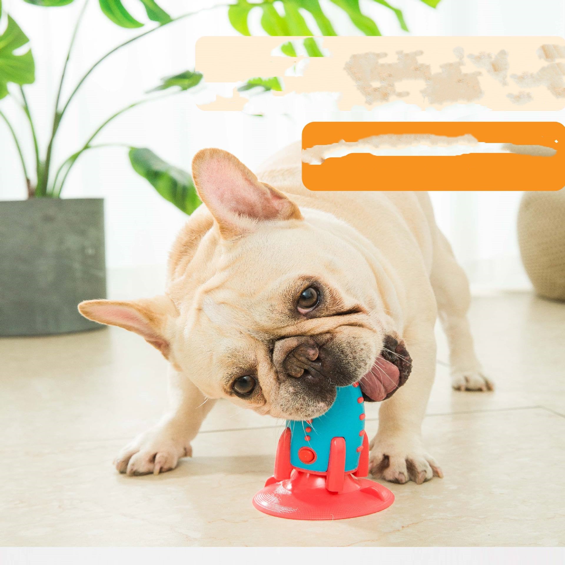 Rocket Shaped Pet Treat Dispensing Chew Toy