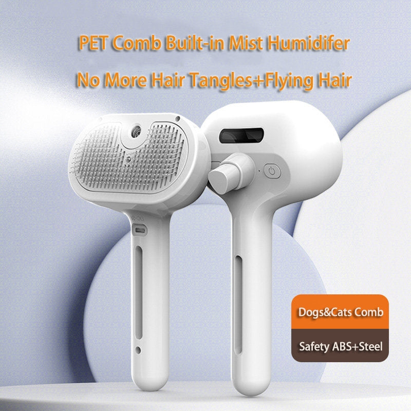 Self Cleaning Pet Grooming Brush With Mist Function