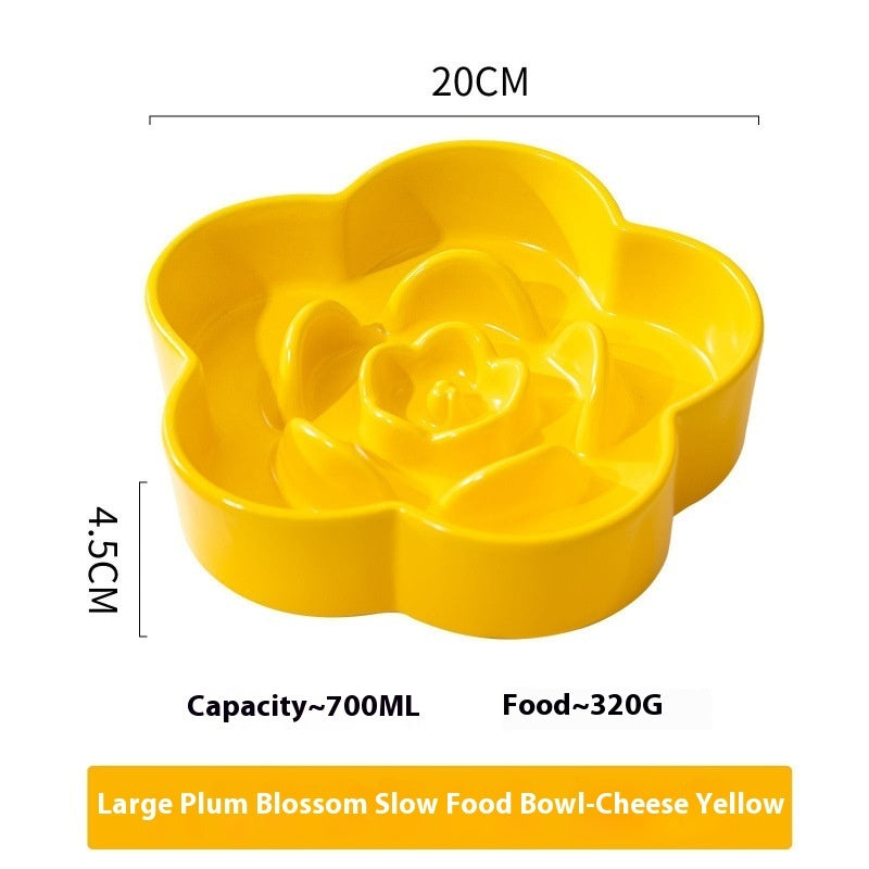 Pet Ceramic Slow Feeding Non Slip Anti Choking Bowl