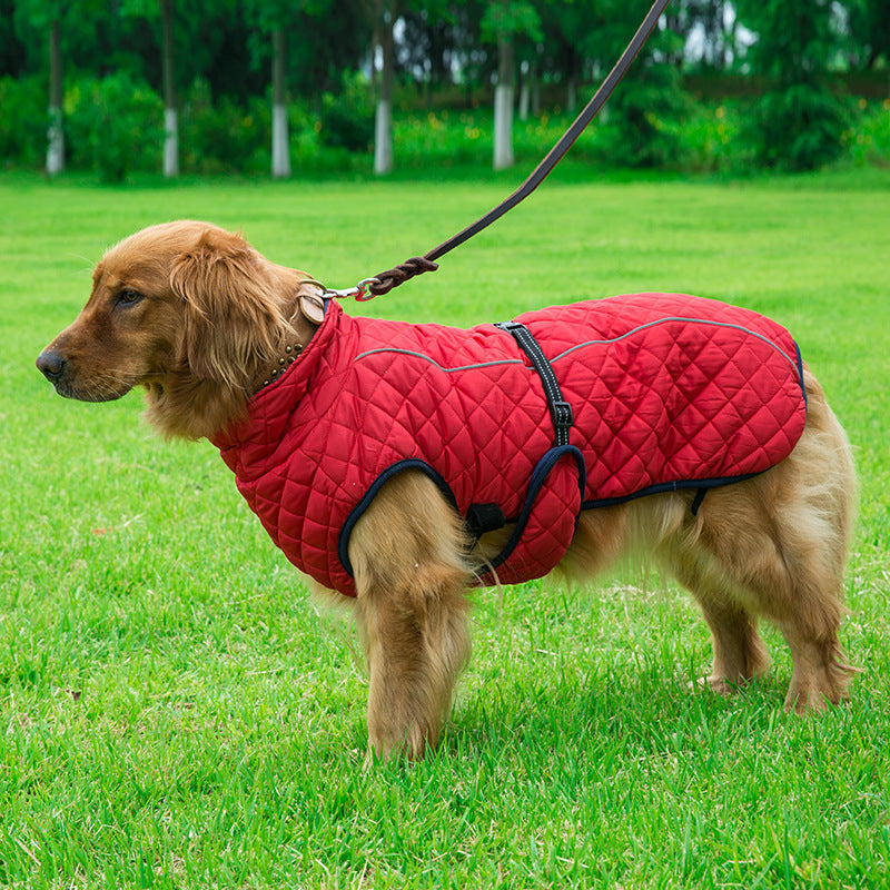Adjustable Warm Cotton Pet Jacket Clothing Apparel