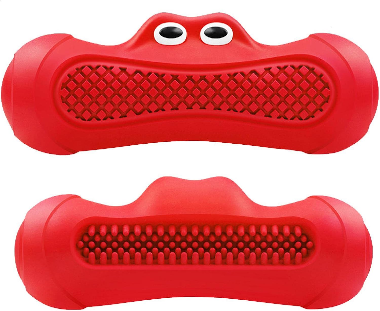 Rubber Rugby Pet Chew Toy With Squeaky Teething Design