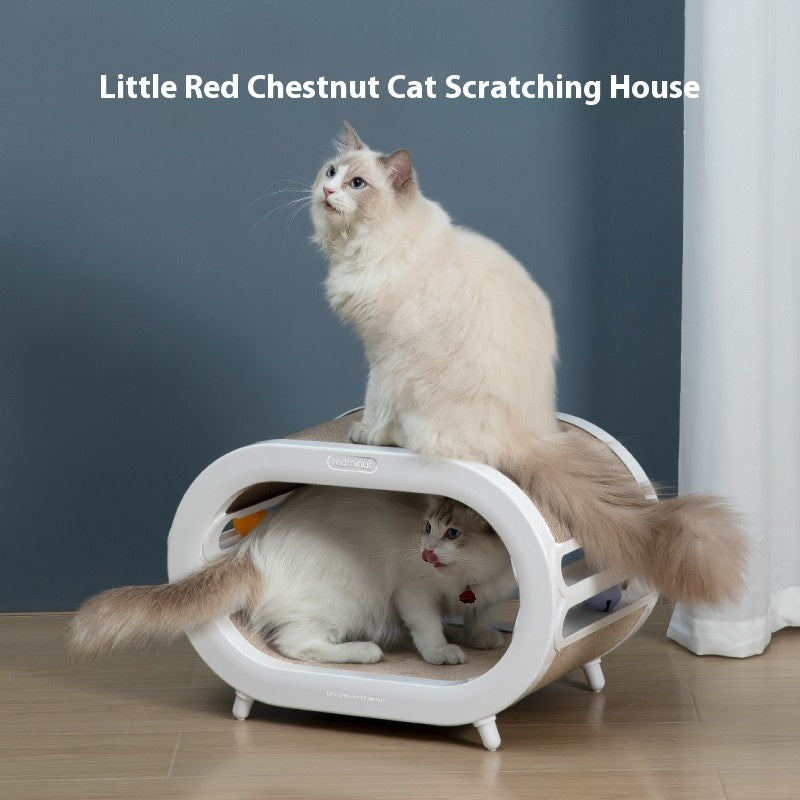 Villa Style Pet Scratch Board Nest And Play Toy