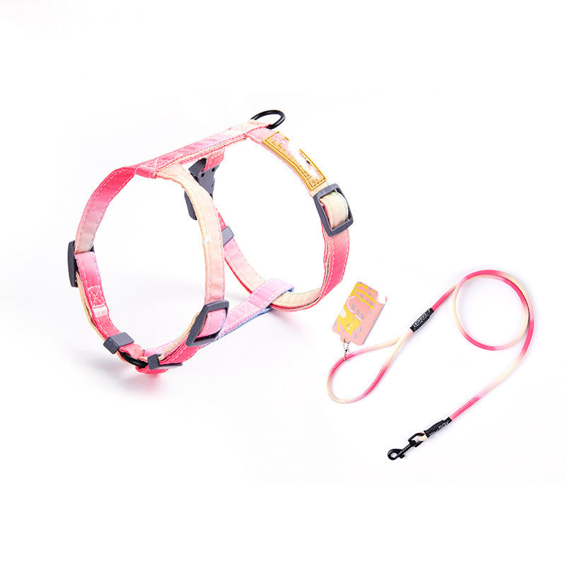 Pet Anti Escape Fashion Harness Leash Set