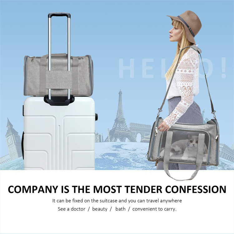 Portable Foldable Pet Carrier Handheld Bag