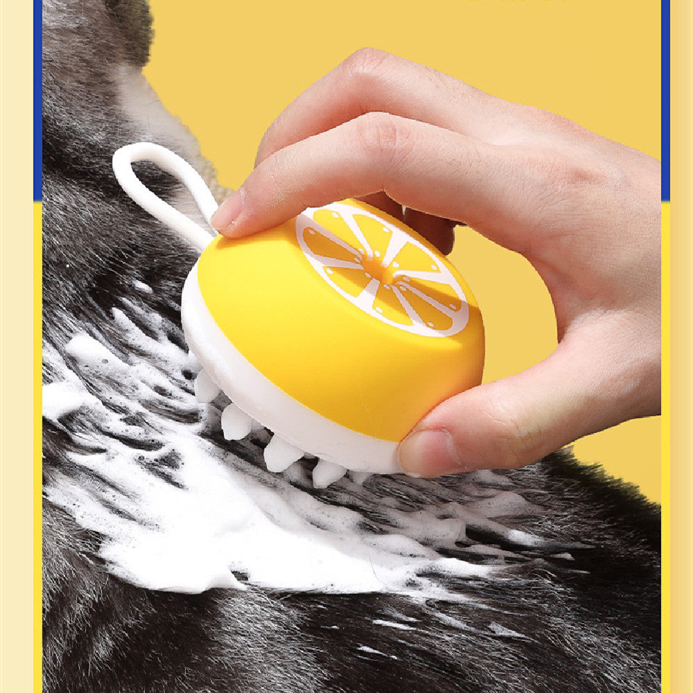 2 In 1 Pet Bath Massage Comb Silicone Grooming Tool