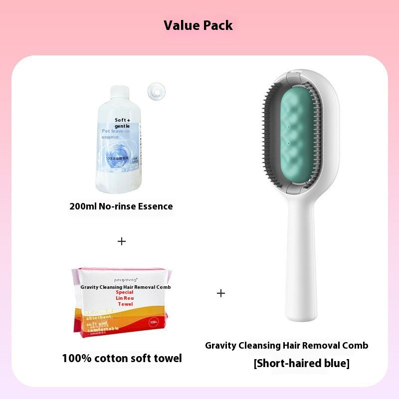 Pet Grooming Brush Dematting Comb With Hair Collection Tank