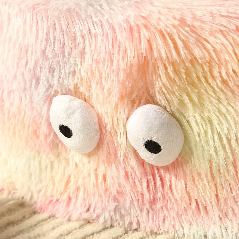 Pet Cute Monster Round Winter Warm Plush Nest Bed