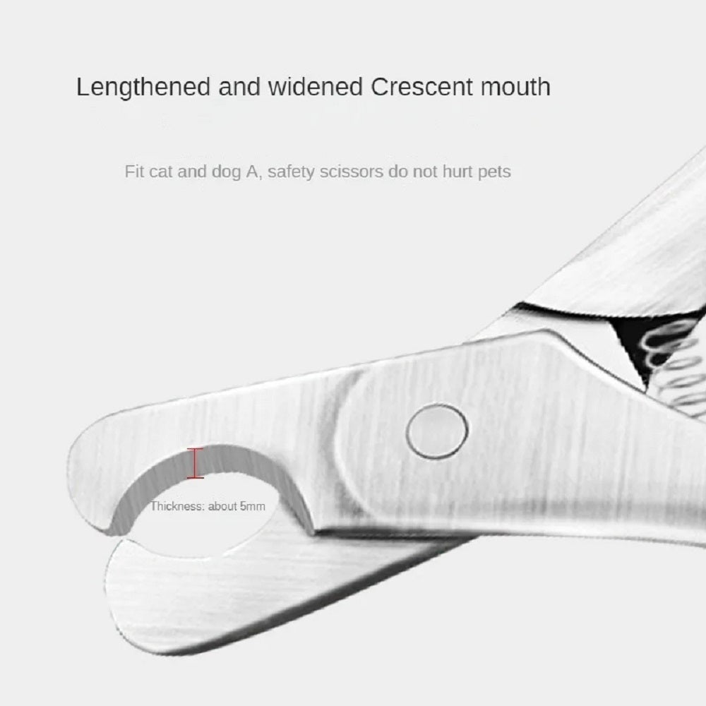 Professional Pet Nail Clipper Safety Stainless Steel Grooming Trimmer