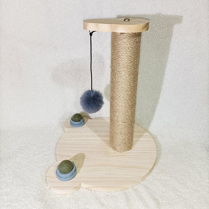 Solid Wood Pet Turntable Interactive Stick And Chew Toy
