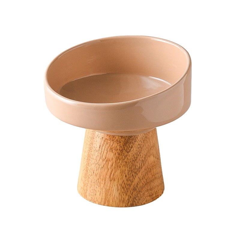 Elevated Ceramic Pet Food Water Bowl Feeding Dish