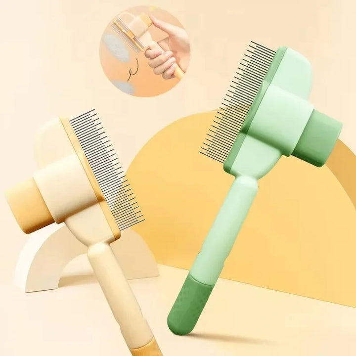 Pet Grooming Brush One Click Hair Removal Gentle Skin Care Pet Brush