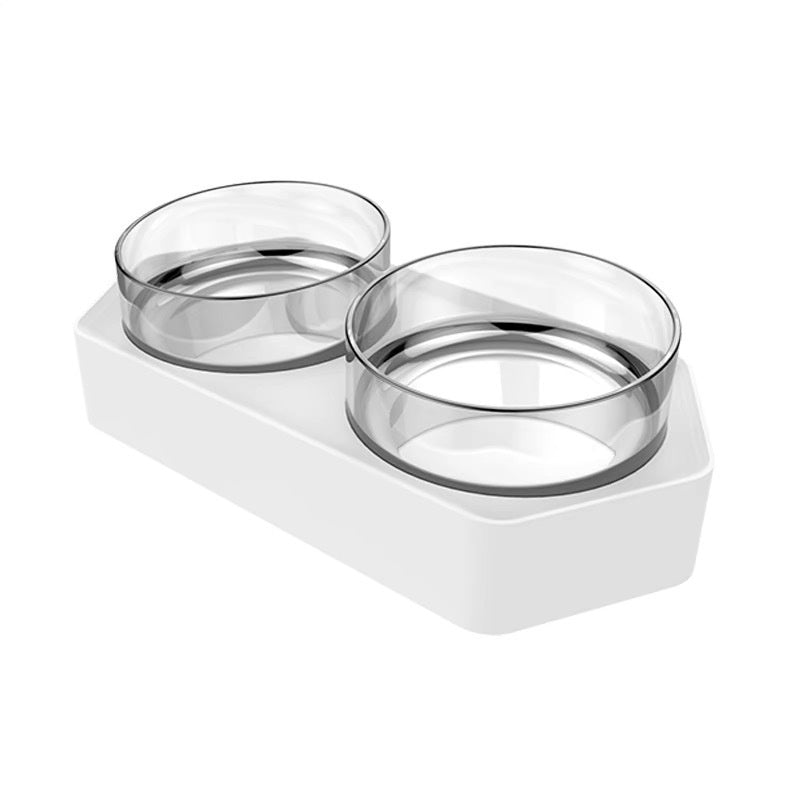 Pet Ceramic Double Bowl Feeding Stand Cervical Spine Support