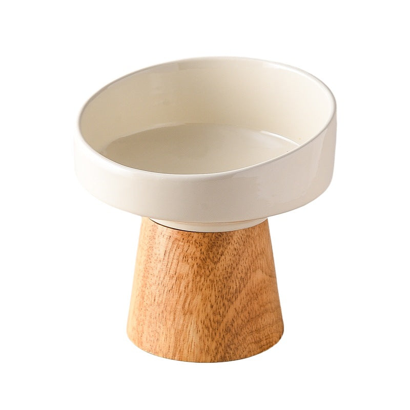 Elevated Ceramic Pet Food Water Bowl Feeding Dish