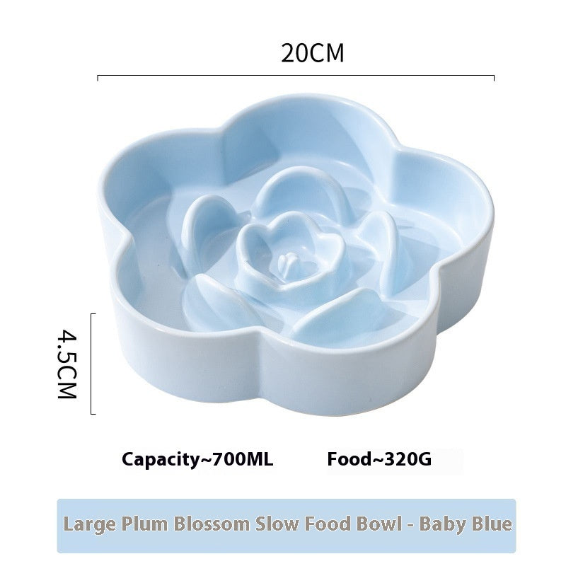 Pet Ceramic Slow Feeding Non Slip Anti Choking Bowl