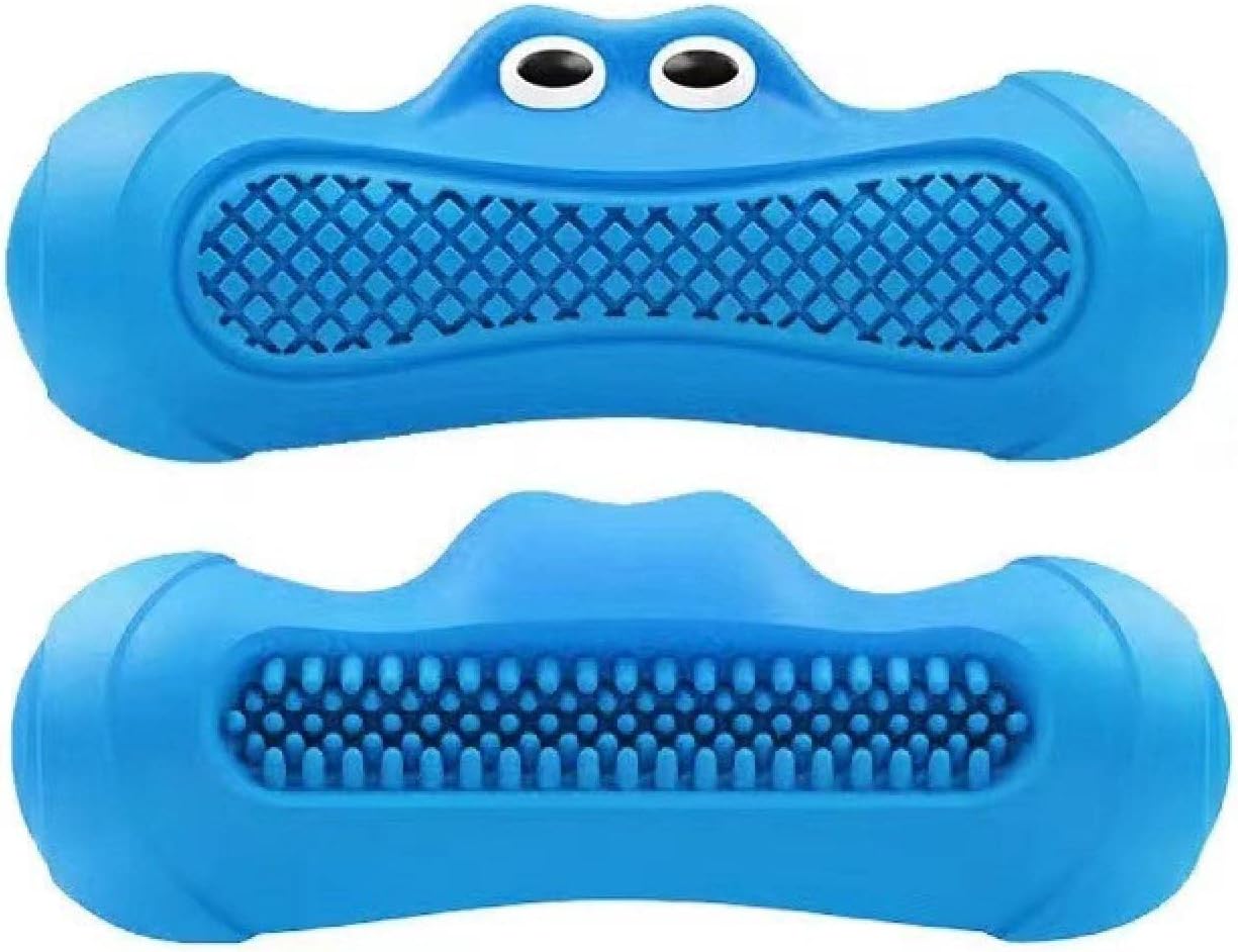 Rubber Rugby Pet Chew Toy With Squeaky Teething Design