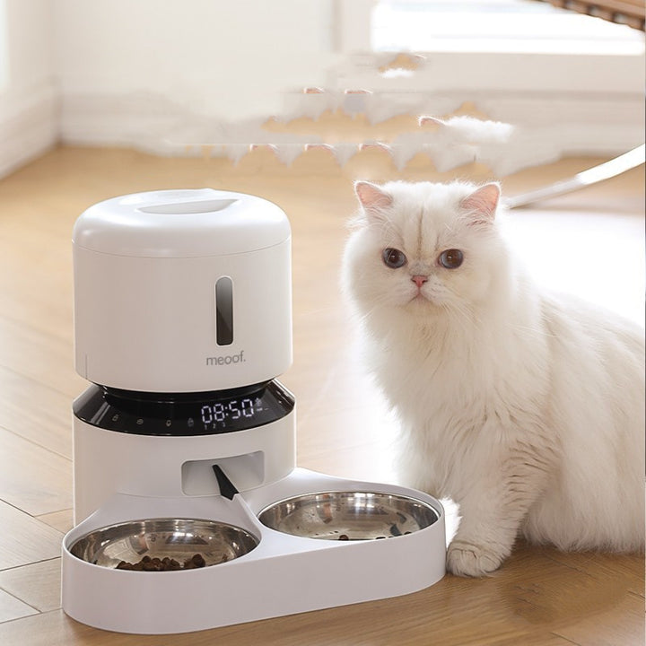 Automatic Capsule Pet Feeder Double Bowl System