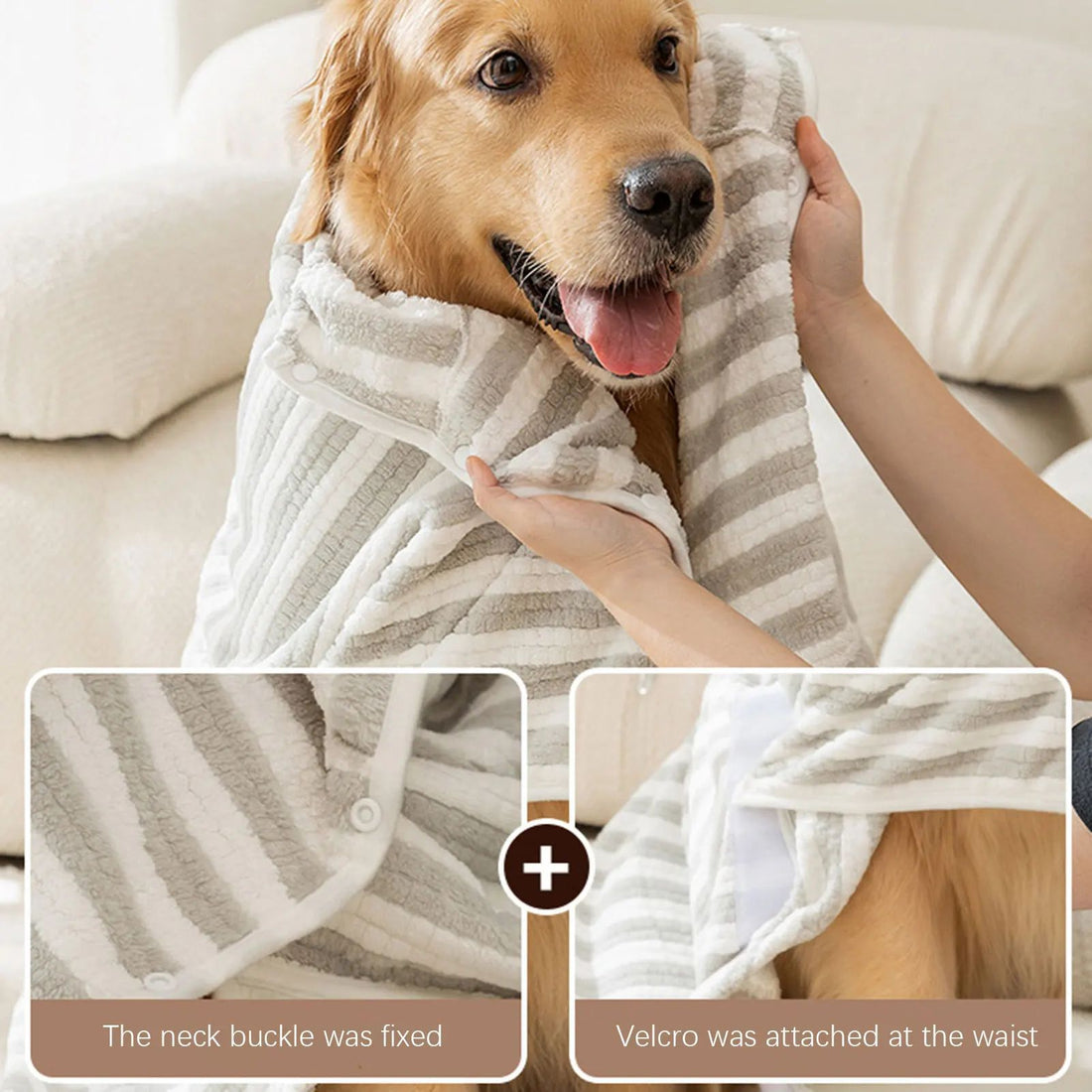 Ultra Absorbent Pet Bath Towel Quick Dry Bathrobe