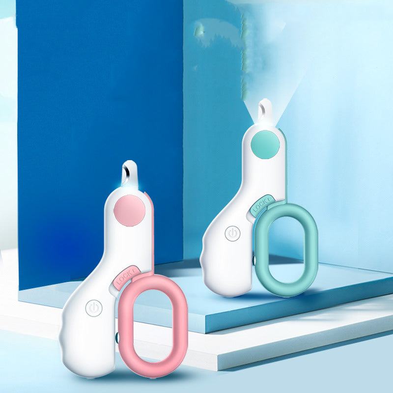 LED Light Pet Mini Nail Trimmer ABS Grooming Tool