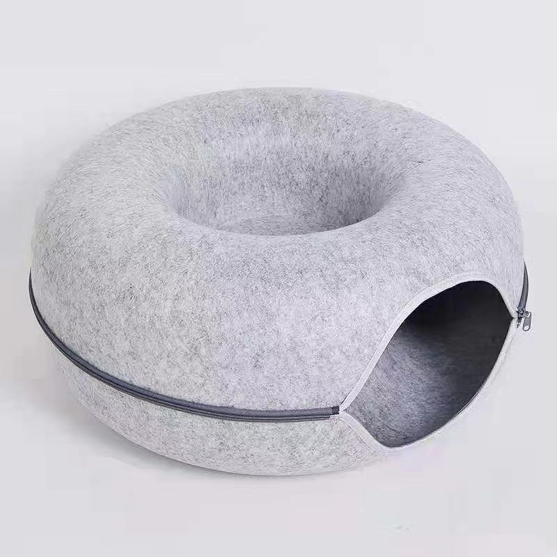 Pet Comfortable Round Tunnel Plush Bed Nest Cozy