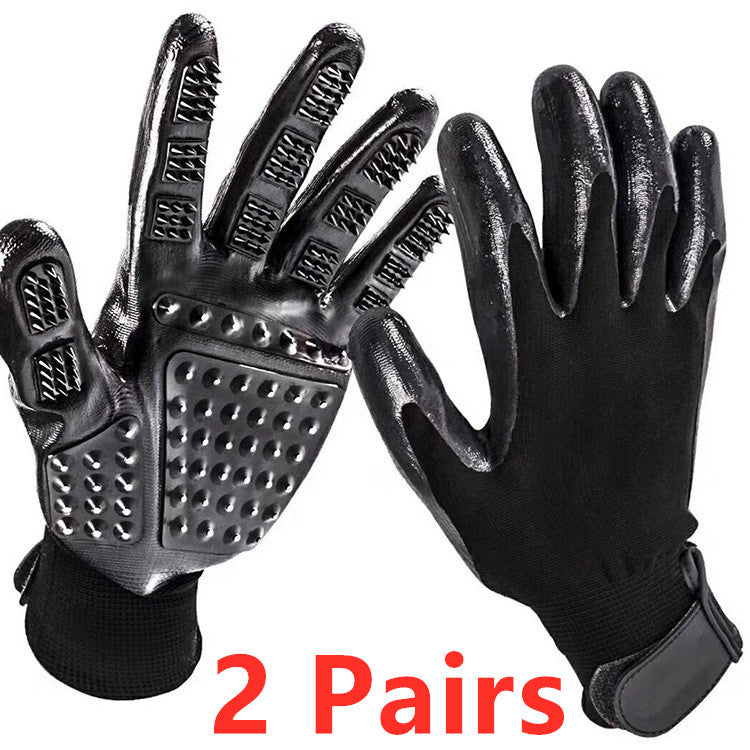 Soft Rubber Pet Grooming Glove Hair Remover Brush